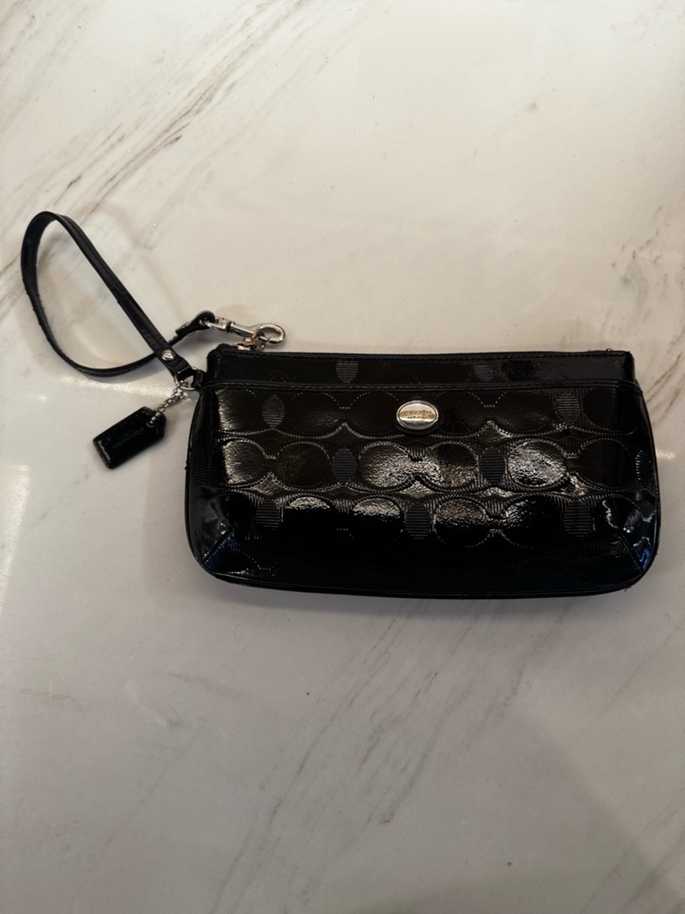 Coach Black leather Wristlet
